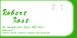 robert kost business card